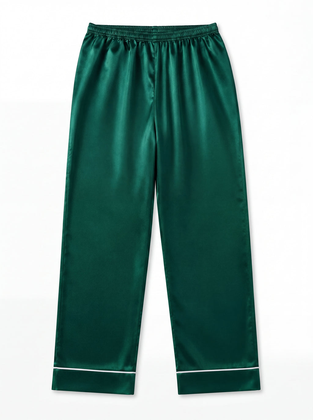 Emerald satin pajama set