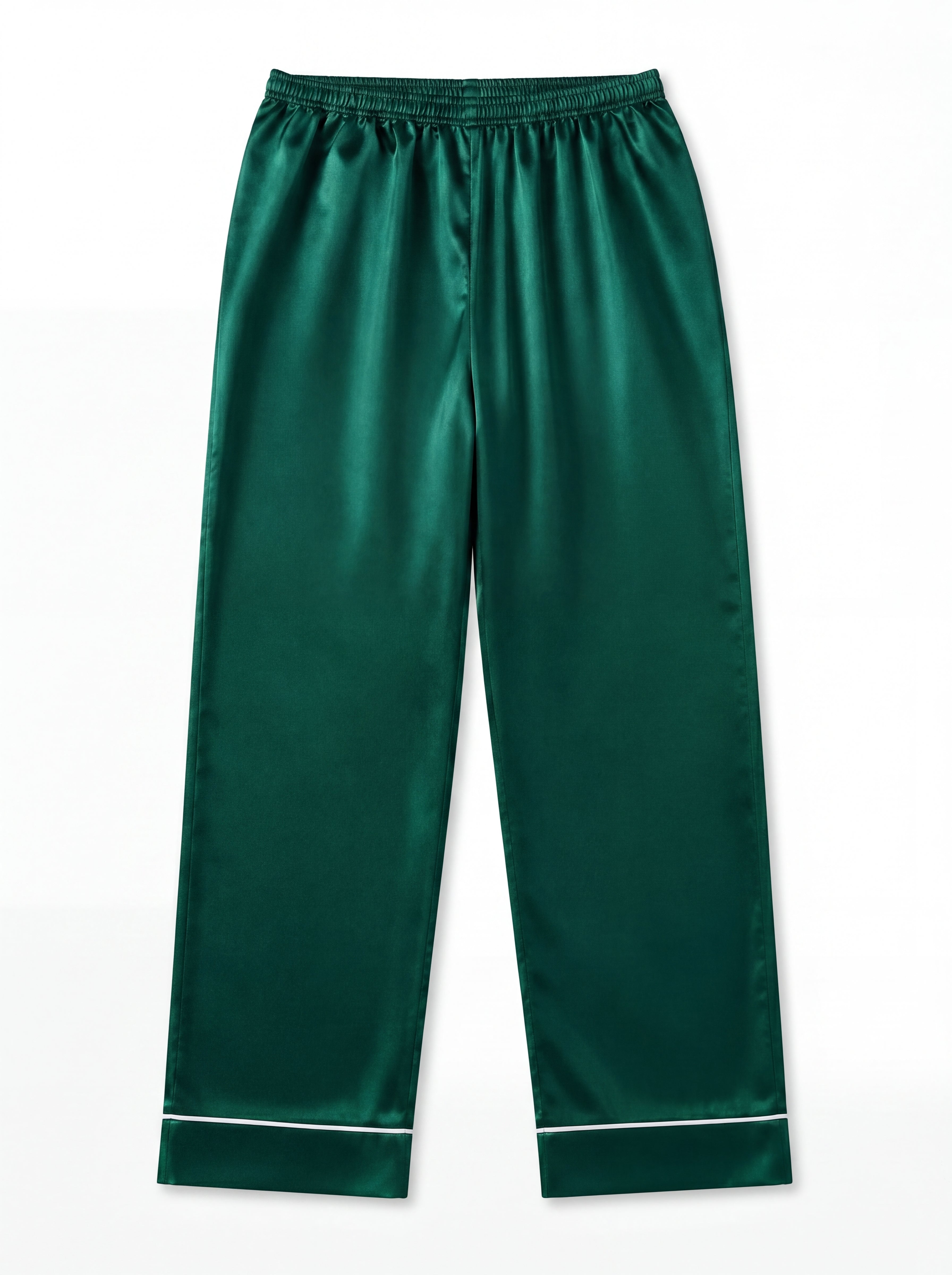 Emerald satin pajama set