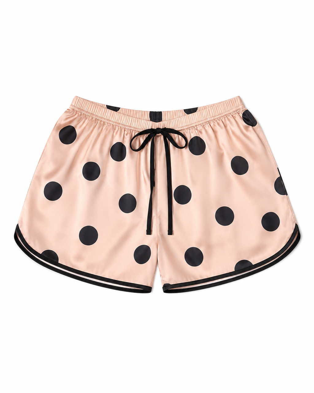 Polka dot satin set detail