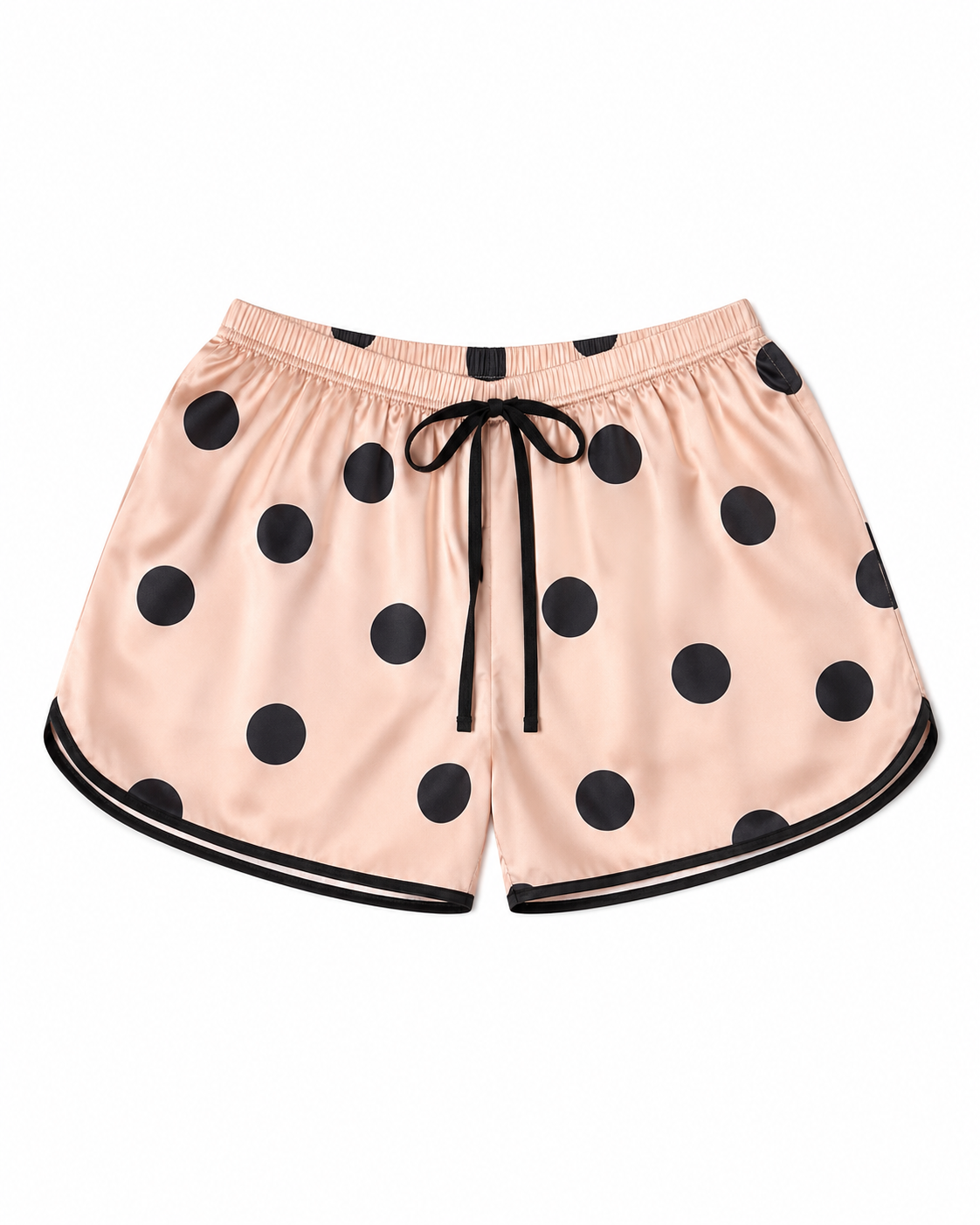 Polka dot satin set detail