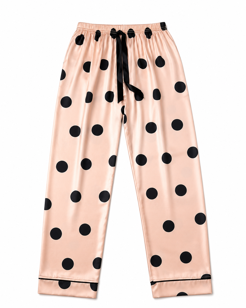 Polka dot satin set detail