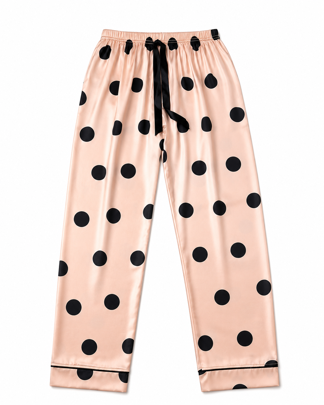 Polka dot satin set detail